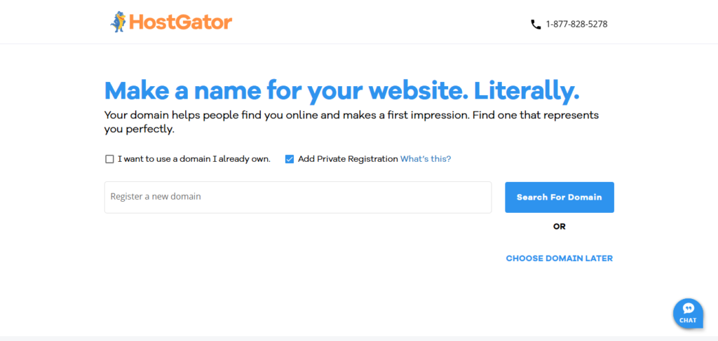 choose a domain name with hostgtor starting a fashion blog