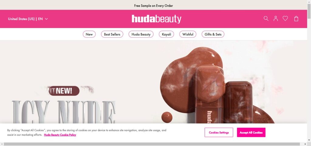 Huda Beauty: https://inwebmastro.com/examples-of-fashion-blogs/