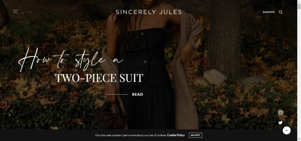 Sincerely Jules: https://inwebmastro.com/examples-of-fashion-blogs/