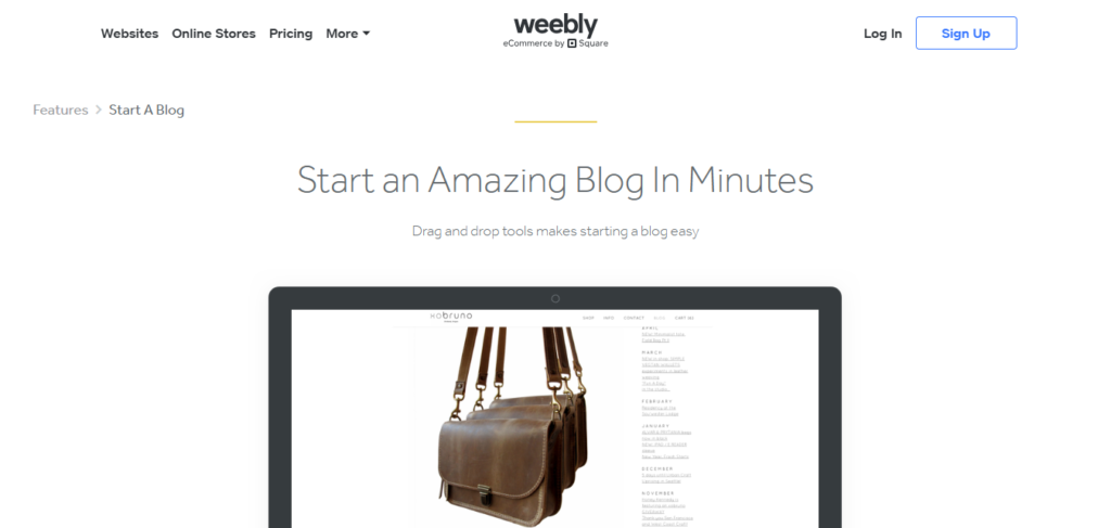 Weebly: Best Blogging Platforms For Australians

