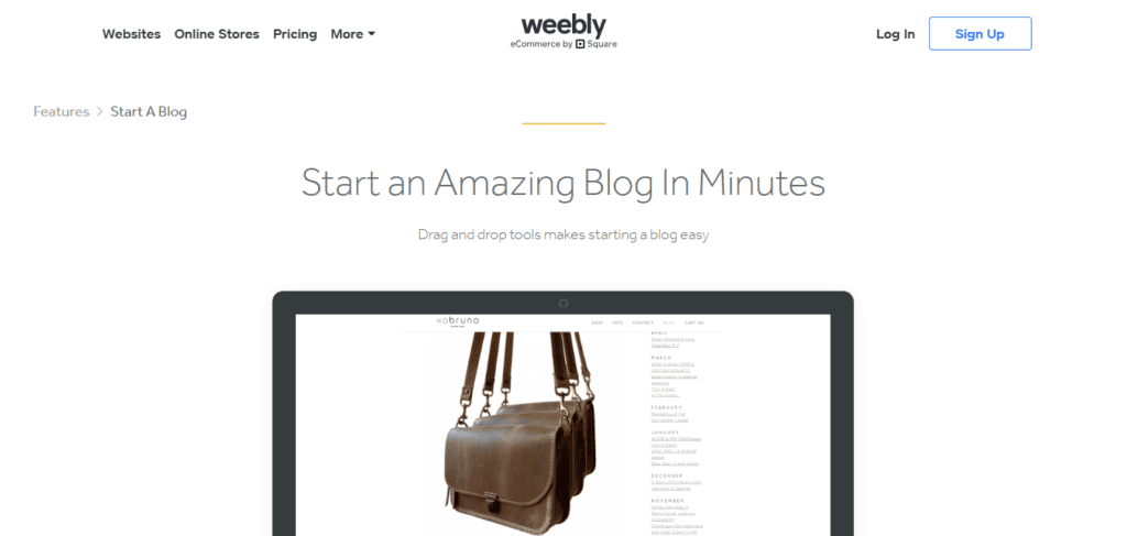 Weebly: Best Blogging Platforms For Indians

